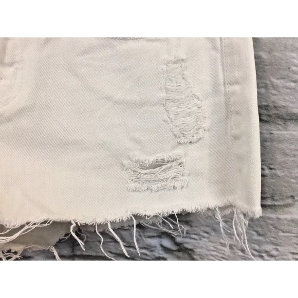 J Brand White Vixen Cut Off Distressed Shorts - Picture 5 of 8